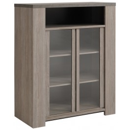 Parisot Gossip Display Cabinet - Clay Oak 