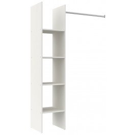 White open wardrobe with shelves sale