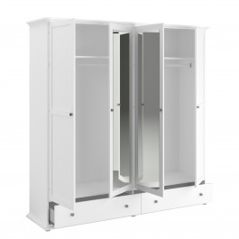 Parisot Margaux  White 4 Door Wardrobe