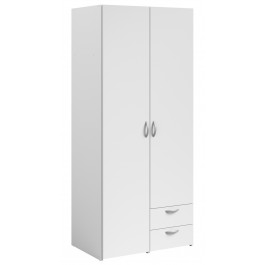 Parisot Daily 2 Door 2 Drawer Wardrobe - White