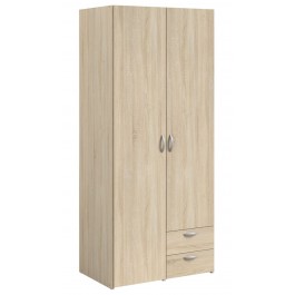 Parisot Daily 2 Door 2 Drawer Wardrobe - Sonoma Oak 