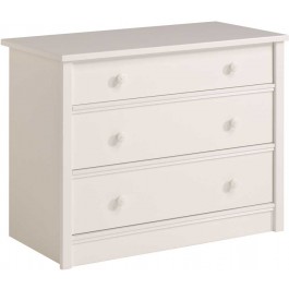 Parisot Camille girls white chest of 3 drawers