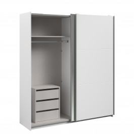 Swing White Mirrored 150cm Sliding Wardrobe