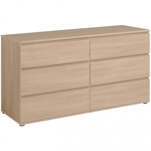 Parisot Neo 6 Drawer Chest - Brooklyn Oak