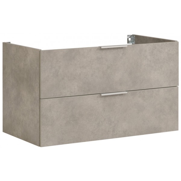 Parisot Luxy 90cm Bathroom Sink Unit - Light Concrete