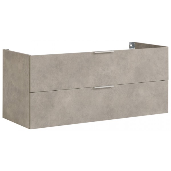Parisot Luxy 120cm Double Bathroom Sink Unity - Light Concrete 
