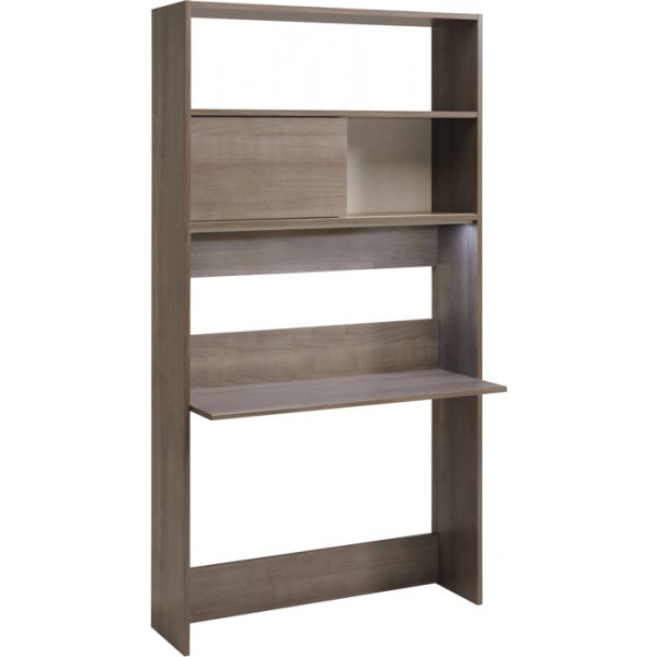 Parisot Sophia desk and shelving unit in Silver Walnut