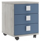 Trasman Nightstand 3 Drawers - Cascina/Blue 