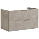 Parisot Luxy 90cm Bathroom Sink Unit - Light Concrete
