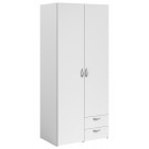 Parisot Daily 2 Door 2 Drawer Wardrobe - White