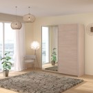 Swing Oak Mirrored 150cm Sliding Wardrobe