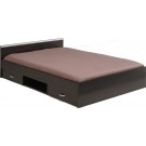 Parisot Alpha double bed with 2 Drawers in coffee