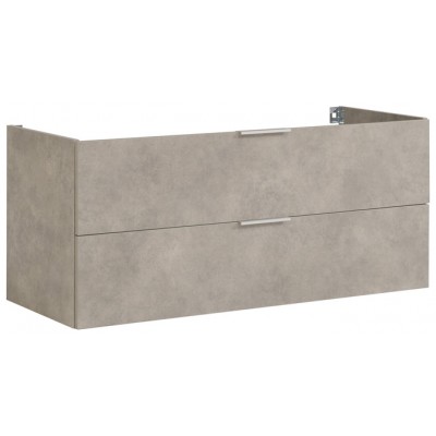 Parisot Luxy 120cm Double Bathroom Sink Unity - Light Concrete