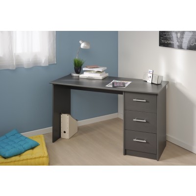 Parisot Computer Desk With 3 Drawers GREY