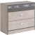 Parisot Fabric Chest of 3 Drawers 